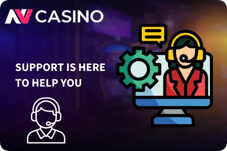 NV Casino customer support and technical assistance icons