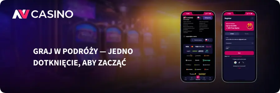 Mobilne logowanie w NV Casino i zarządzanie saldem w PLN zł.