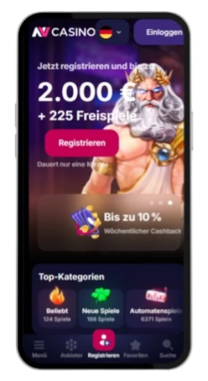Gehen Sie auf die offizielle Website von NV Casino und starten Sie den nv casino login.