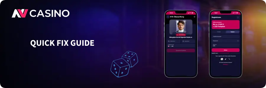 Contact NV Casino support for help with your login or issues