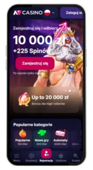 Rejestracja i tworzenie nv casino login w aplikacji.