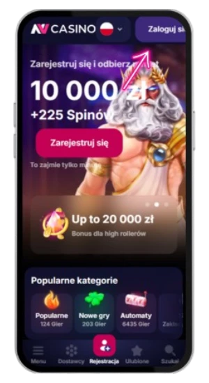 Rejestracja i tworzenie nv casino login w aplikacji.