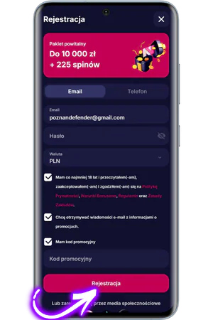 Formularz rejestracyjny