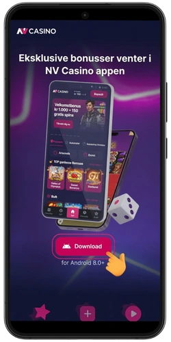 NV Casino app download-skærm til Android 8.0+